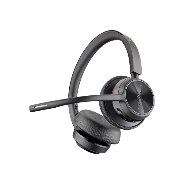 Auricular Poly Voyager 4320M  En Oreja  Bluetooth  Inalámbrico/Cableado  USBC/USBA a través de Adaptador Bluetooth  Negro  Certificado por Zoom, Certificado para Equipos de Microsoft (77Y98AA)