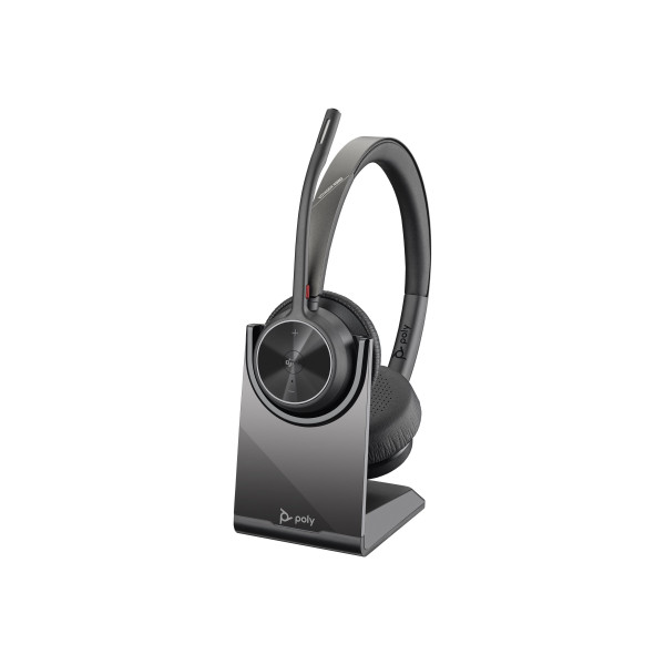 Auricular Poly Voyager 4320M  En Oreja  Bluetooth  Inalámbrico/Cableado  USBC/USBA a través de Adaptador Bluetooth  Negro  Certificado por Zoom, Certificado para Equipos de Microsoft (77Y98AA)