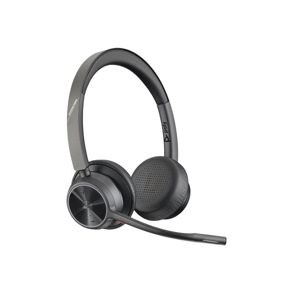Auricular Poly Voyager 4320M  En Oreja  Bluetooth  Inalámbrico/Cableado  USBC/USBA a través de Adaptador Bluetooth  Negro  Certificado por Zoom, Certificado para Equipos de Microsoft