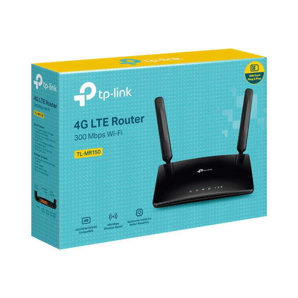 TP-LINK TL-MR150 - Enrutador inalámbrico - WWAN - conmutador de 4 puertos - Wi-Fi - 2,4 GHz (TL-MR150)