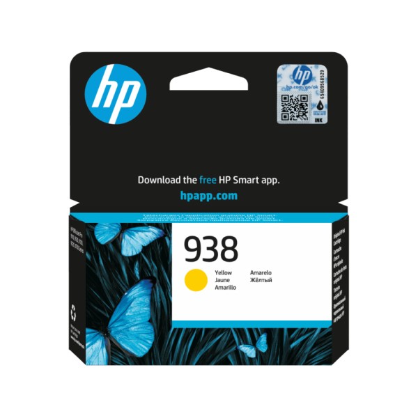 HP 938 Yellow Original Ink Cartridge (4S6X7PL)
