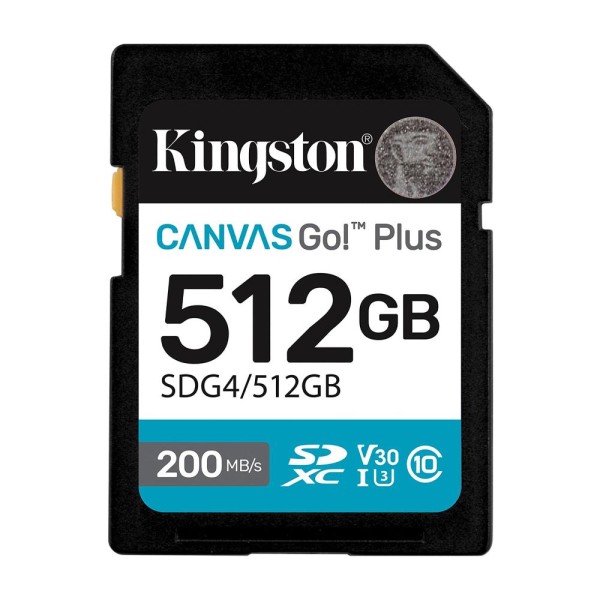 Memoria Kingston 512GB SDXC Canvas GoPlus Gen4 200 (SDG4/512GB)