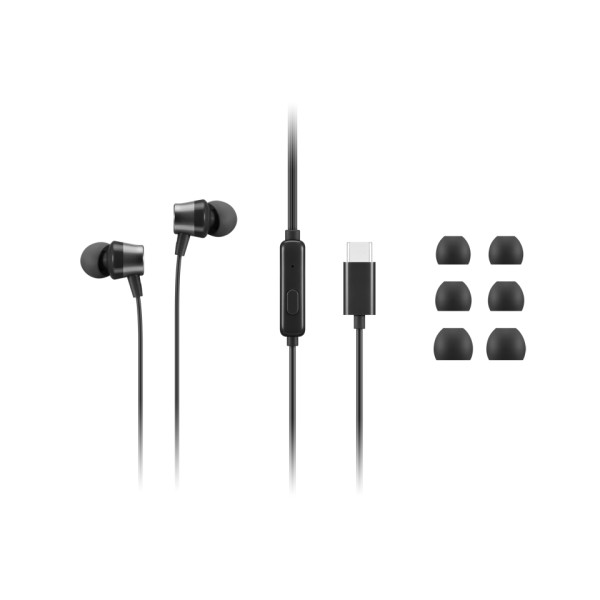 Lenovo - Headphones with microphone - Para Computer / Para Cellular phone / Para Game console / Para Home audio / Para Phone / Para Tablet - Wired (4XD1J77351)