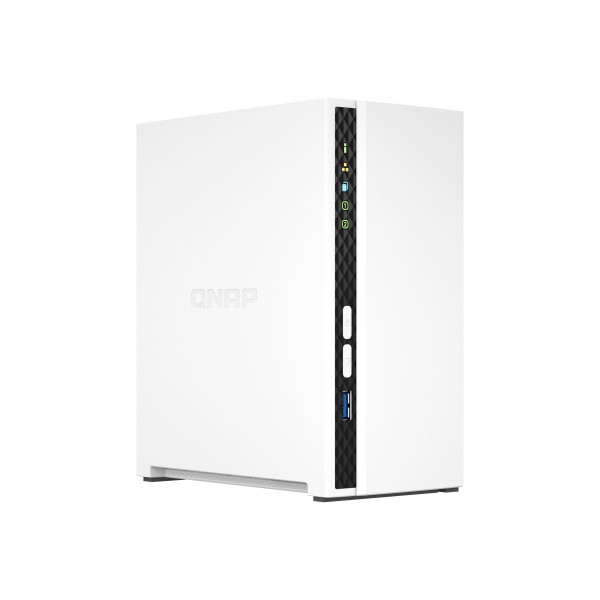 QNAP TS-233 - Dispositivo de almacenamiento en la nube personal - 2 compartimentos - SATA 6Gb/s - RAID 0, 1, JBOD - RAM 2 GB - Gigabit Ethernet - iSCSI soporta (TS-233-US)