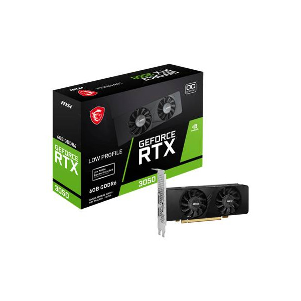 Tarjeta de Video MSI RTX 3050 LP 6G OC, 14 GBps, 6GB GDDR6