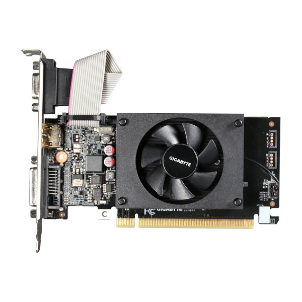 Tarjeta de Video Gigabyte Nvidia® GeForce® GT 710, 2 GB DDR3, PCIe 2.0 x8, Low Profile (GV-N710D3-2GL REV2.0)