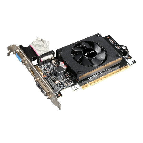 Tarjeta de Video Gigabyte Nvidia® GeForce® GT 710, 2 GB DDR3, PCIe 2.0 x8, Low Profile (GV-N710D3-2GL REV2.0)