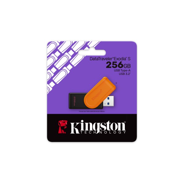 Kingston - USB flash drive - USB 3.2 Gen 1 - Exodia S Black Orange (DTXS/256GB)