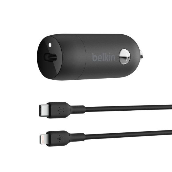 Cargador de coche USB-C de 30 W + cable USB-C a Lightning