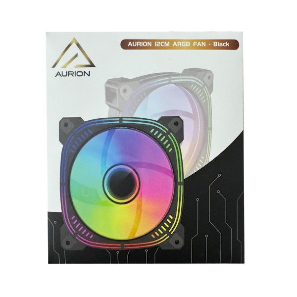 Ventilador para Gabinete AURION ARGB 12CM Negro