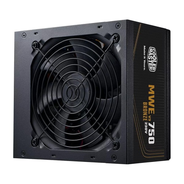 Fuente de Poder Cooler Master MWE 750 Bronze V3, 750W, ATX 3.1, 80 PLUS Bronze (MPE-7501-ACABW-3BWO)