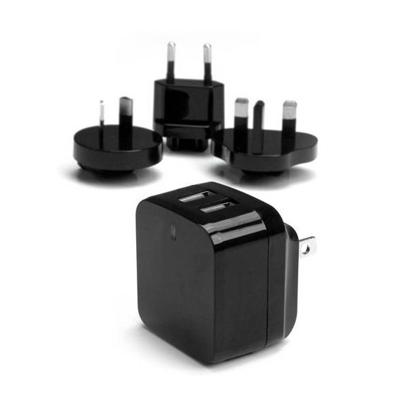 Dual Port USB Wall Charger 17W 3.4A (USB2PACBK)