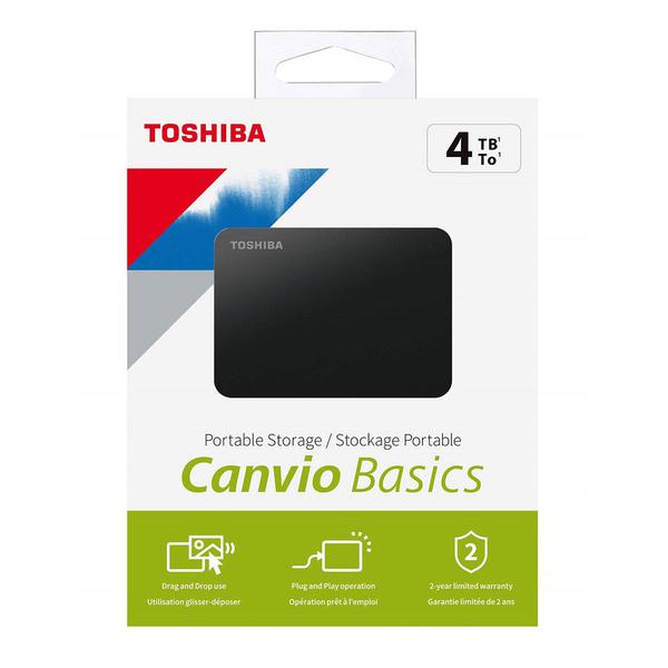 Disco Duro Externo Toshiba 4TB 2.5 USB 3.0 Negro