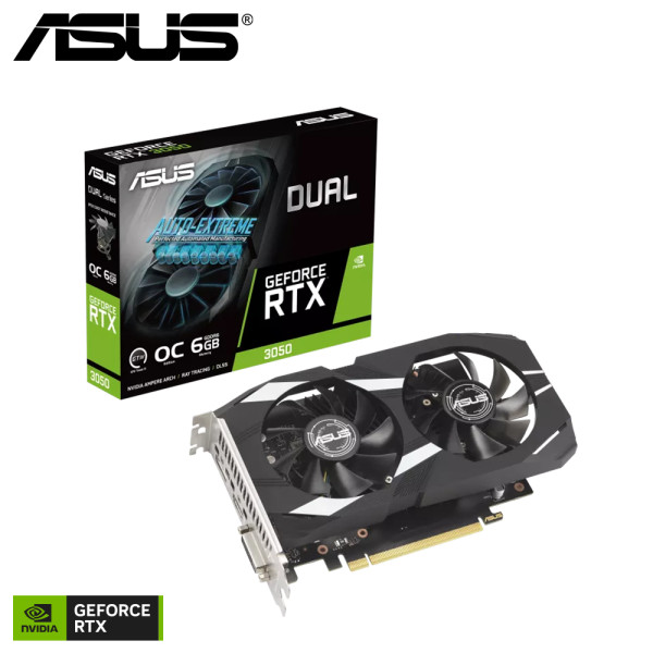 Tarjeta de Video ASUS Dual NVIDIA GeForce RTX 3050 OC Edition, 6GB GDDR6, 96-bit, PCI-e 4.0 (DUAL-RTX3050-O6G)