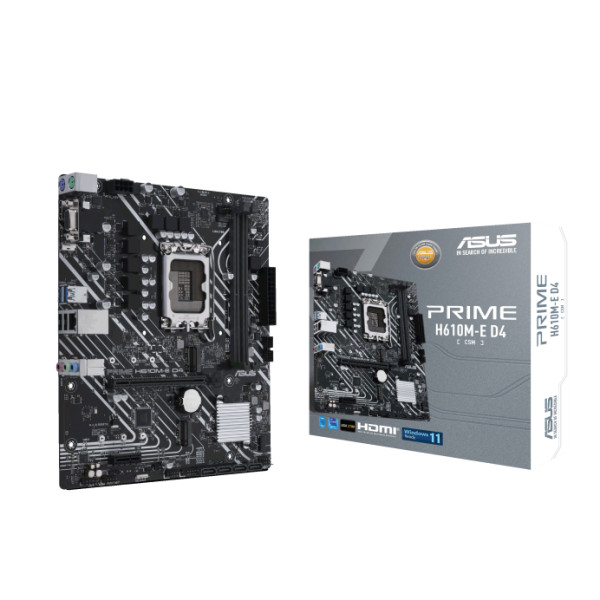 Placa Madre Asus PRIME H610M-E D4-CSM, LGA1700, DDR4, ATX
