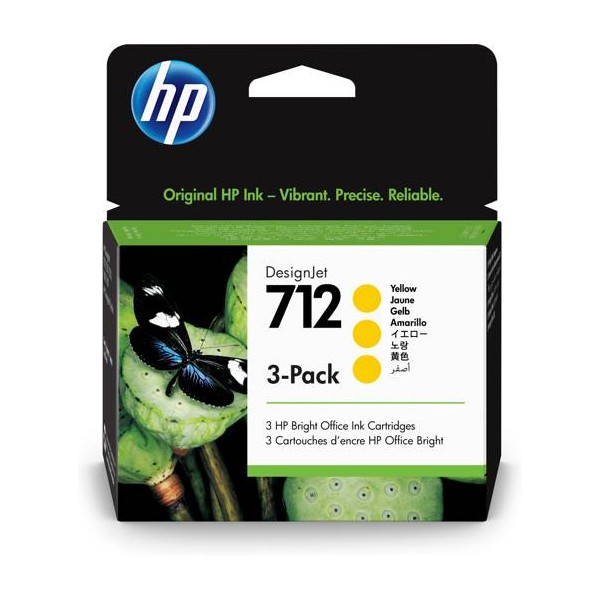 HP 712 3-pack 29-ml Yellow Ink Cartridge (3ED79A)