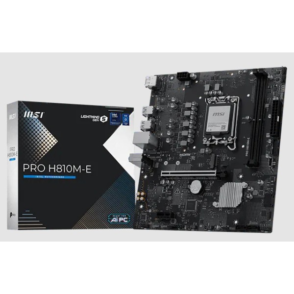 Placa Madre MSI Micro-ATX LGA 1851 Intel H810 128GB DDR5 HDMI DP PRO H810M-E (824142454008)