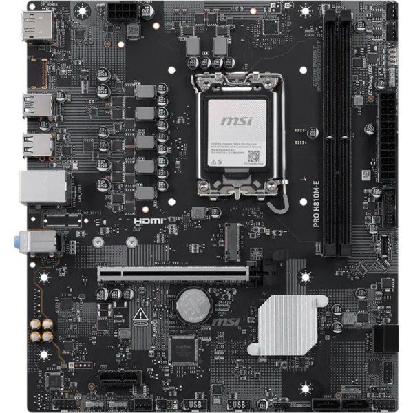 Placa Madre MSI Micro-ATX LGA 1851 Intel H810 128GB DDR5 HDMI DP PRO H810M-E (824142454008)