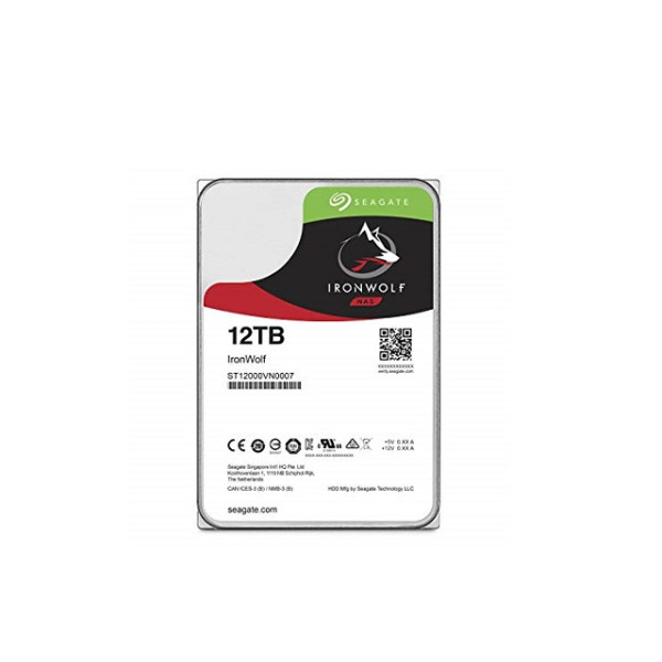 Seagate - Hard drive - Internal hard drive - 12 TB - 3.5in - 7200 rpm - SATA - NAS (ST12000VN0008)