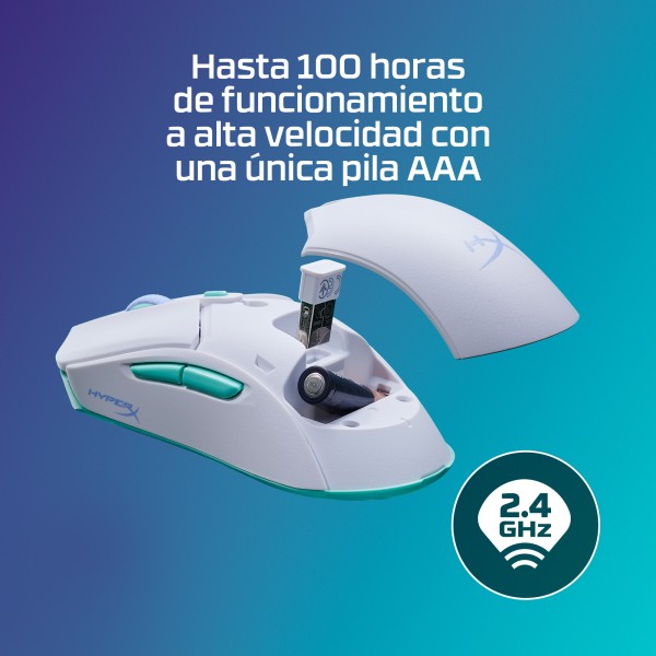 HyperX - Mouse - Wireless - White - Haste 2 Core (8R2E7AA)