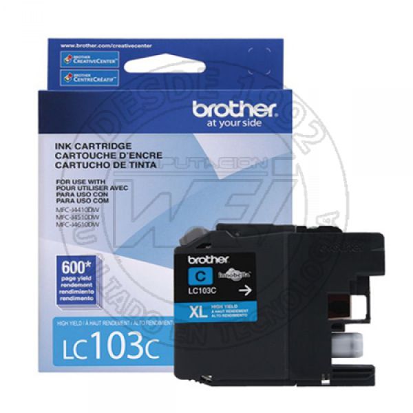 Cartucho De Tinta  
Brother Lc103c Cian  (LC-103C)