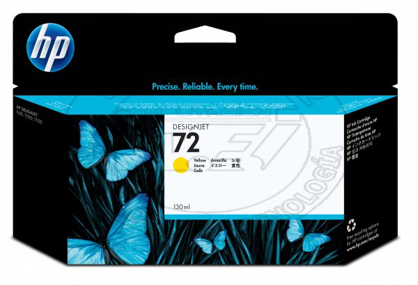 Cartucho de Tinta HP 72 Color Amarillo 130Ml (C9373A)
