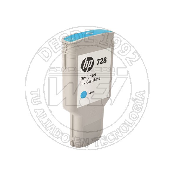 Cartucho de Tinta HP 728 Cian DesignJet de 300 ml (F9K17A)