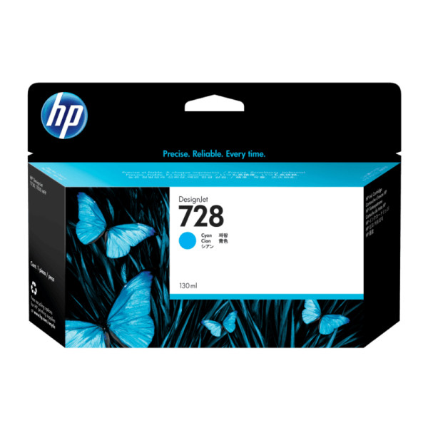 Cartucho de Tinta HP 728 Cian DesignJet de 130 ml (F9J67A)