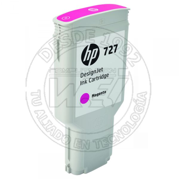 Cartucho de Tinta HP 727 Color Magenta, 300 Ml (F9J77A)