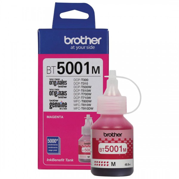 Botella de Tinta Brother, Bt5001M, 5000 Pág Color Magenta (BT5001M)