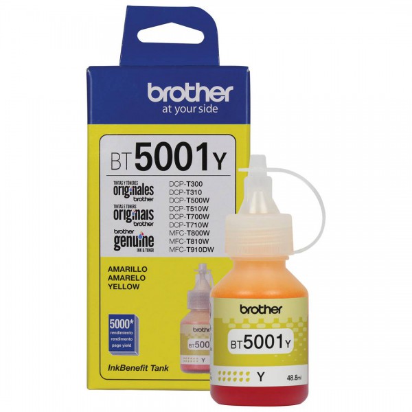 Botella de Tinta Brother, Bt5001y, 5000 Pág Color Amarillo