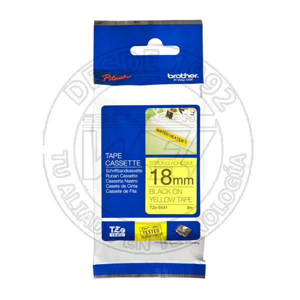 Tze-S641 Negro Sobre Amarillo Tze Cinta Para Impresora De Etiq (TZE-S641)