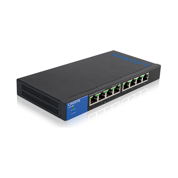 Switch Linksys 8 Puertos LGS108P Gigabit Poe+ (LGS108P)