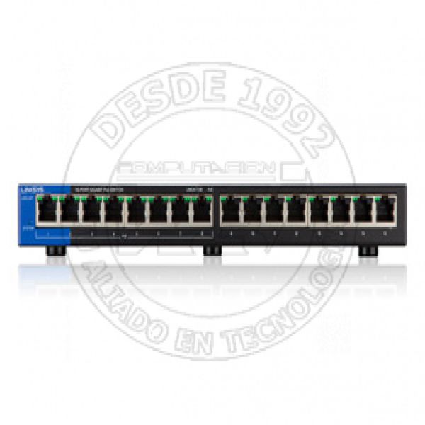 Switch Linksys 16 Puertos LGS116P Gigabit Poe+ (LGS116P)