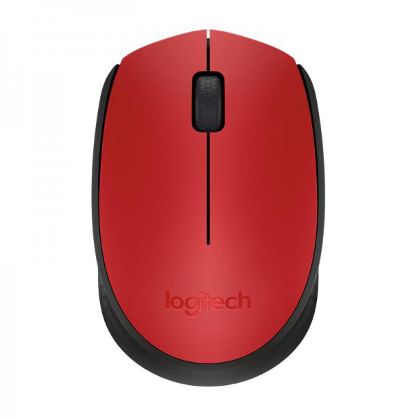 Mouse Inalámbrico M170 Ambidextro Negro Rojo (910-004941)