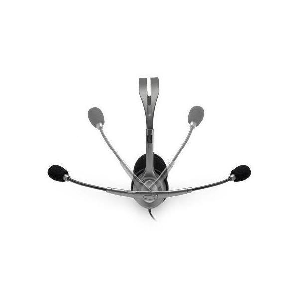 H111 Binaural Diadema Gris Auricular Con Microfono (981-000612)