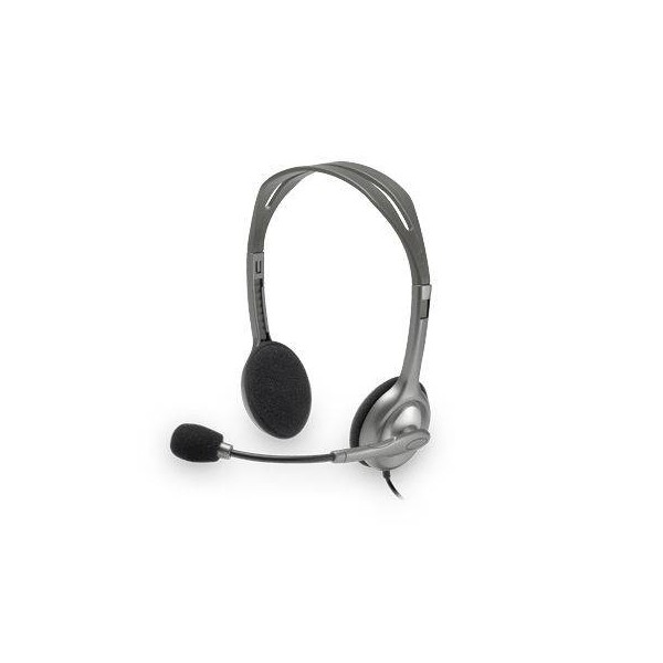 H111 Binaural Diadema Gris Auricular Con Microfono