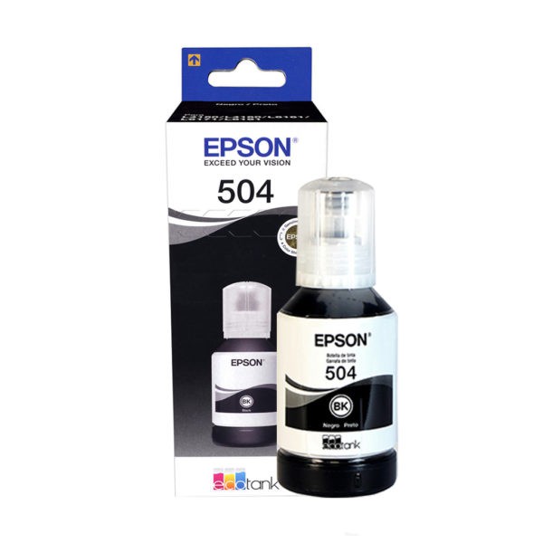Botella de Tinta Epson Para Impresión y de Dibujo T504120-Al Negro