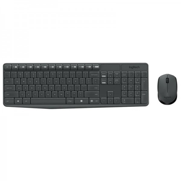 Kit de Teclado y Mouse Inalámbrico Mk235 Rf Negro (920-007901)