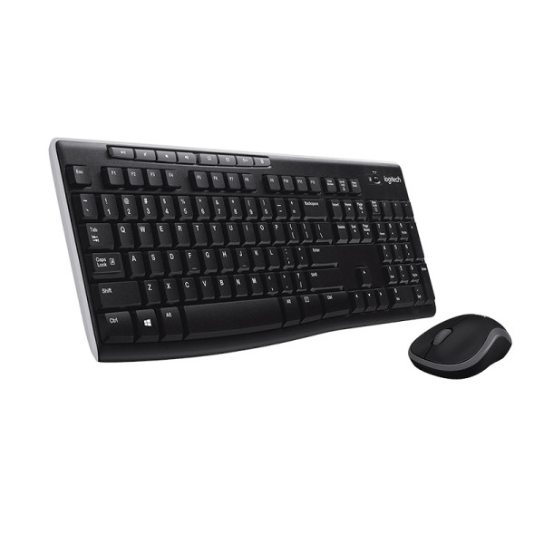 Kit de Teclado y Mouse Inalámbrico Logitech MK270 Español de color negro (920-004432)