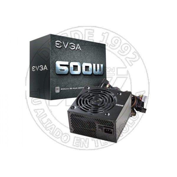 Fuente De Poder Evga 600w W1, Certificada 80+ White Plus (100-W1-0600-K1)