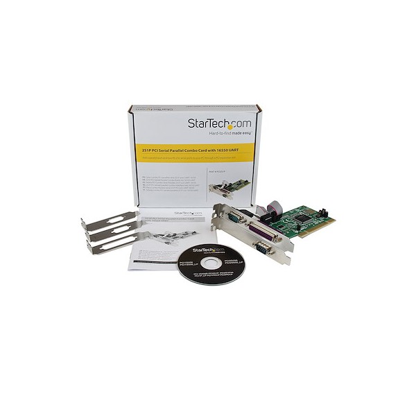 Tarjeta Adaptadora Pci de 2 Puertos Serie Db9 Uart 16550 y Un Puerto P (PCI2S1P)