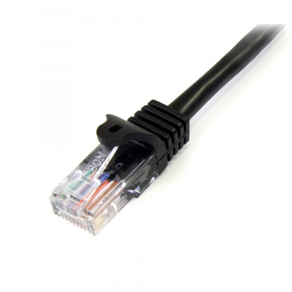 Cable De Red De 10m Negro Cat5e Ethernet Rj45 Sin Enganches (45PAT10MBK)