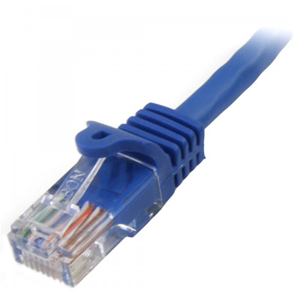 Cable De Red De 10m Azul Cat5e Ethernet Rj45 Sin Enganches (45PAT10MBL)
