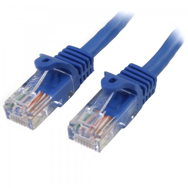 Cable De Red De 10m Azul Cat5e Ethernet Rj45 Sin Enganches (45PAT10MBL)