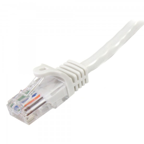 Cable De Red De 10m Blanco Cat5e Ethernet Rj45 Sin Enganches (45PAT10MWH)