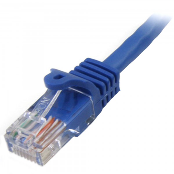 Cable De Red De 0,5m Azul Cat5e Ethernet Rj45 Sin Enganches (45PAT50CMBL)
