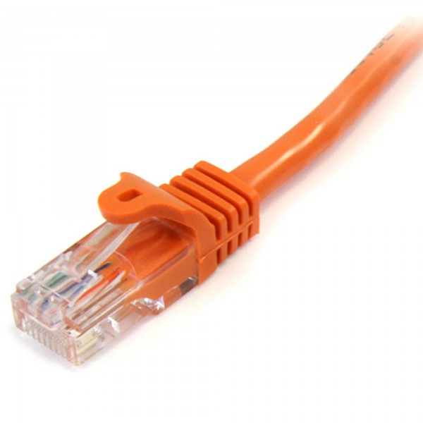 Cable De Red De 5m Naranja Cat5e Ethernet Rj45 Sin Enganches (45PAT5MOR)