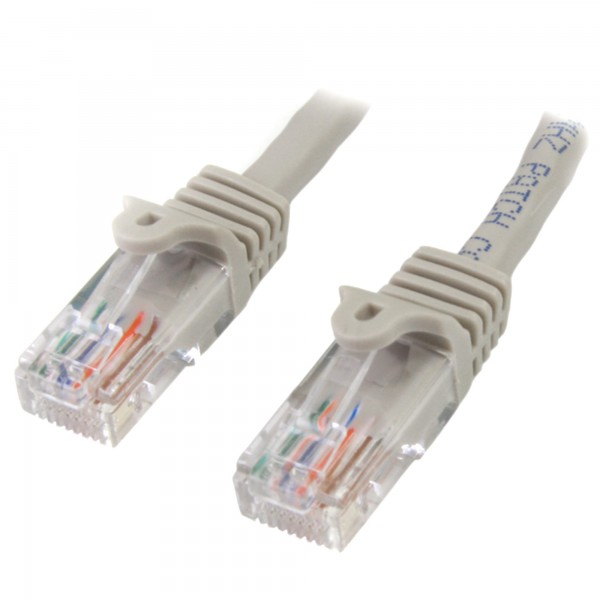 Cable De Red 25 Ft Gray Snagless Category 5e (350 Mhz) Utp Patch Cable 7.62m Gris (45PATCH25GR)