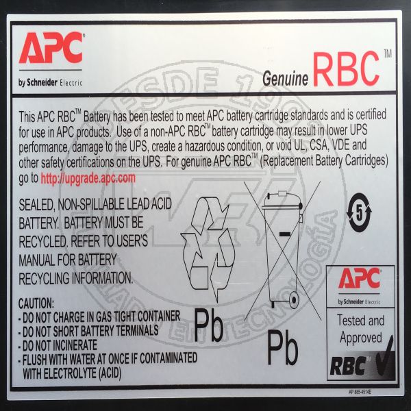 Apcrbc140 Sealed Lead Acid (Vrla) (APCRBC140)